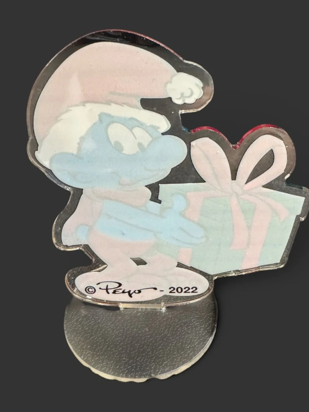 Smurf Christmas Acrylic Holiday Standee Decor New